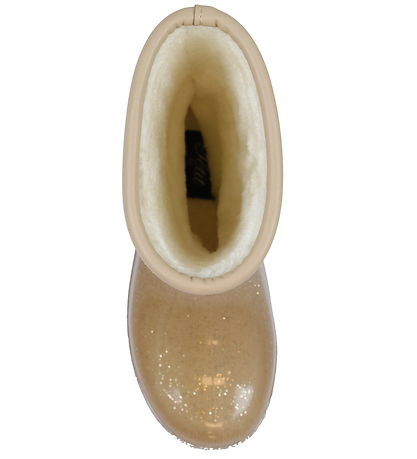 Petit by Sofie Schnoor Rubber Boots w. Lining - Nougat w. Glitte