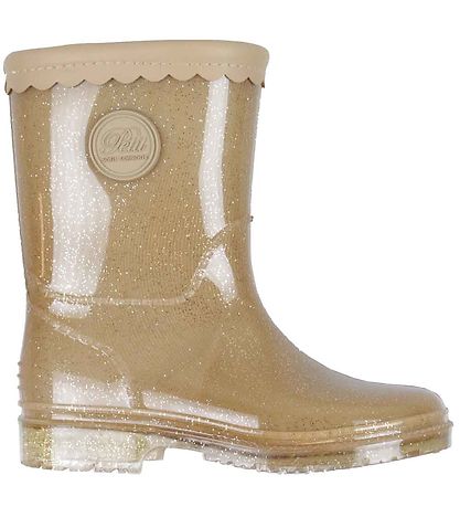 Petit by Sofie Schnoor Rubber Boots w. Lining - Nougat w. Glitte
