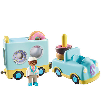 Playmobil 1.2.3. - Crazy Donut Truck - 7 Parts - 71325