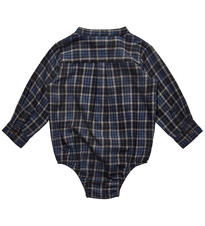Petit by Sofie Schnoor Shirt Bodysuit L/æ - Blue Check