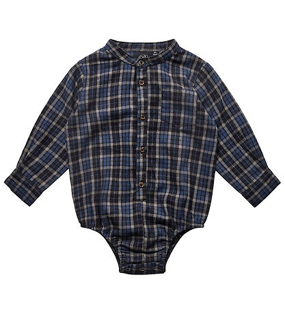 Petit by Sofie Schnoor Shirt Bodysuit L/æ - Blue Check