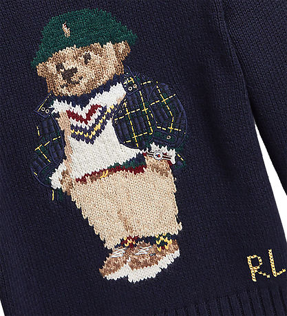 Polo Ralph Lauren Blouse - Knitted - Navy w. Soft Toy