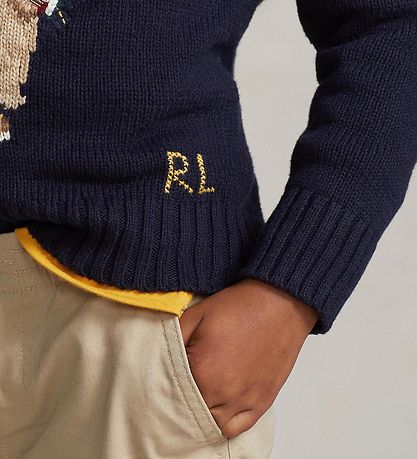 Polo Ralph Lauren Blouse - Knitted - Navy w. Soft Toy