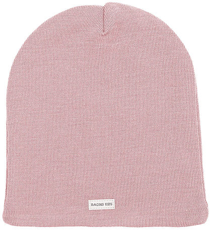 Racing Kids Beanie - Wool/Cotton - 2-layer - Dusty Rose