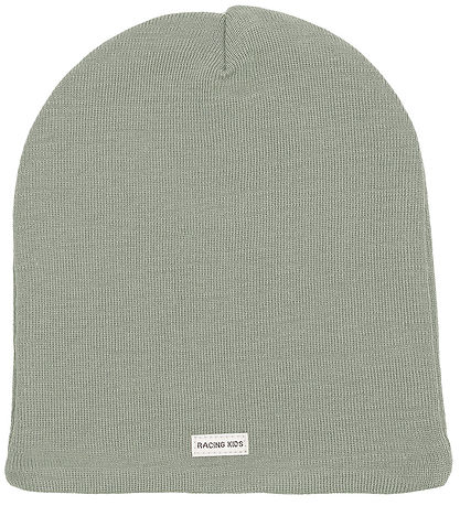 Racing Kids Beanie - Wool/Cotton - 2-layer - Light Seagrass