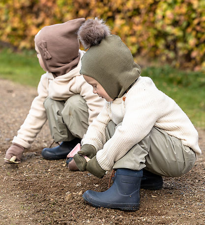 Racing Kids Balaclava - Ull/Bomull - Dubbel - Dark sjgrs m.