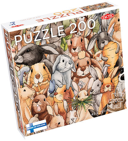 TACTIC Puzzel - 200 Bakstenen - 43x29 cm - Konijnen