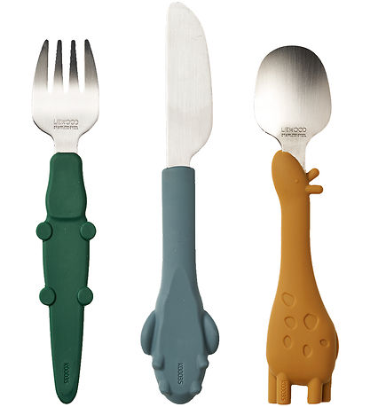 Liewood Barna hnífapör - Tove Cutlery Set - Golden Caramel Mix