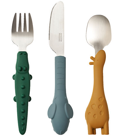 Liewood Barna hnífapör - Tove Cutlery Set - Golden Caramel Mix