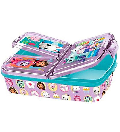 Gabby's Dollhouse Lunchbox w. 3 Rooms - 18x13x5.5 cm