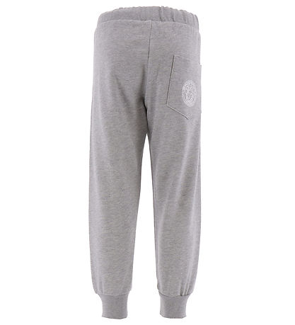 Versace Joggingbroek - Grijs Gevlekt/Wit m. Print