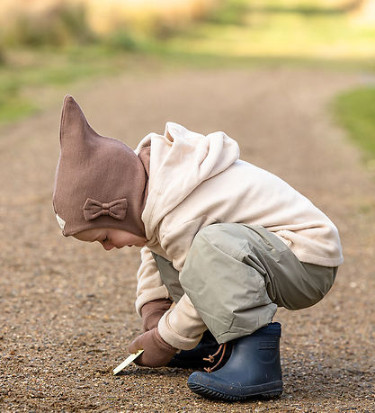 Racing Kids Balaclava - Wool/Cotton - 2-layer - Rose Brown