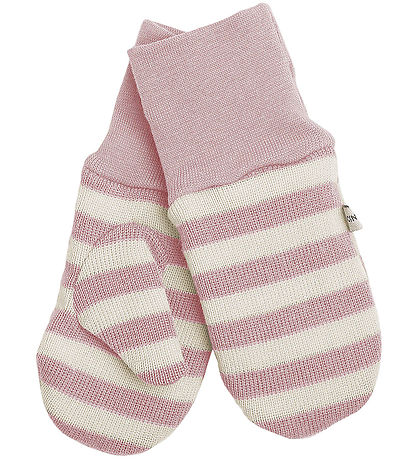 Racing Kids Moufles - Laine/Coton - Dusty Rose/Ivory