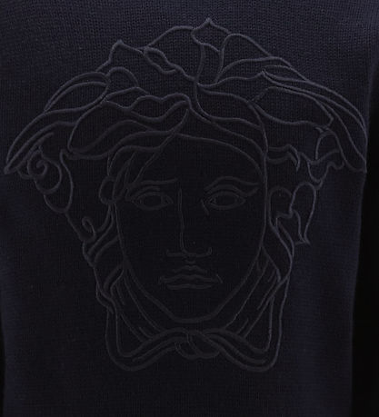 Versace Blouse - Wool - Navy w. Logo