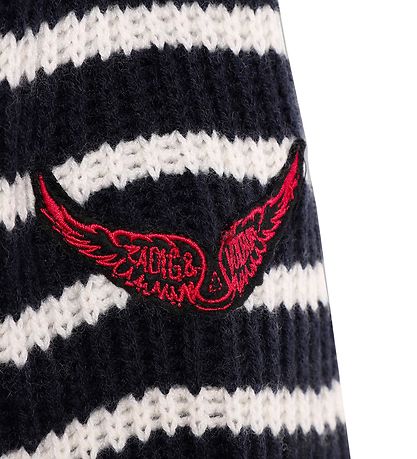 Zadig & Voltaire Blouse - Cropped - Wool - Navy/White