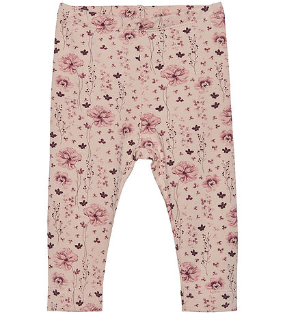 En Fant Leggings - Sweat - Rose Dust w. Flowers