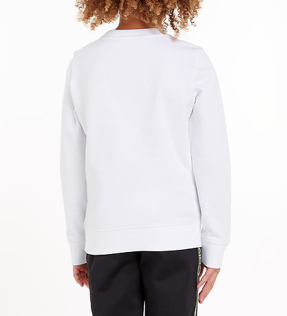 Calvin Klein Sweatshirt - Hyper Real Monogram - Bright White w.