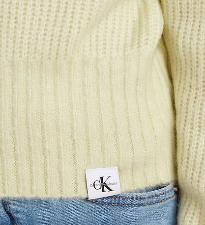 Calvin Klein Blouse - Cropped - Knitted - Canary Green