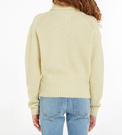 Calvin Klein Blouse - Cropped - Knitted - Canary Green