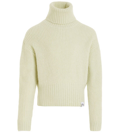 Calvin Klein Blouse - Cropped - Knitted - Canary Green