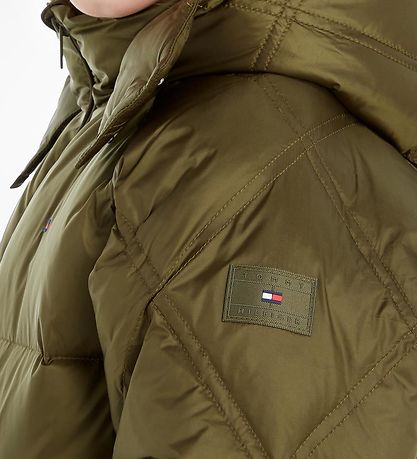 Tommy Hilfiger Dún jakki - Drepa Olive Green