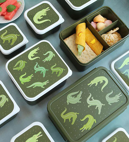 A Little Lovely Company Nestisbox - Bento - Krókódílar