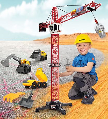 Dickie Toys Crane w. Volvo Construction Playset - 100 cm