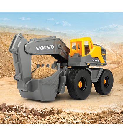 Dickie Toys LKW m. Baufahrzeuge - Mack/Volvo Heavy Loader Tr