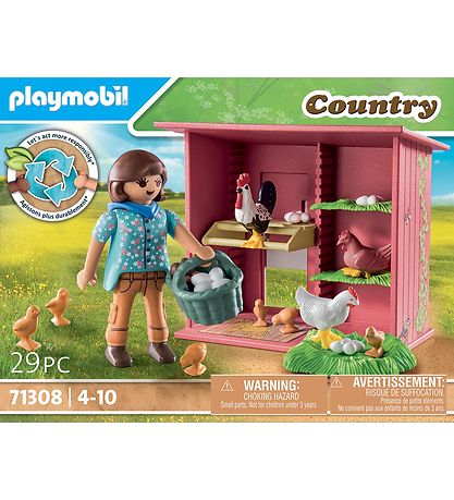 - Poule avec poussins Playmobil Country - 71308 - 29 Parties