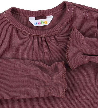 Joha Dress - Rib - Wool/Silk - Bordeaux