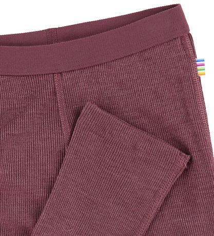 Joha Leggings - Rib - Wolle/Seide - Bordeaux