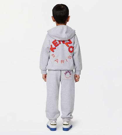 Kenzo Cardigan - Grey Melange w. Orange