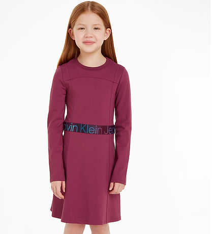 Calvin Klein Dress - Amaranth w. Black/Multi Colours