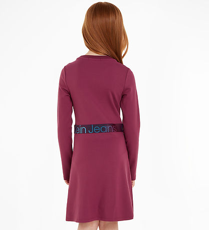 Calvin Klein Dress - Amaranth w. Black/Multi Colours