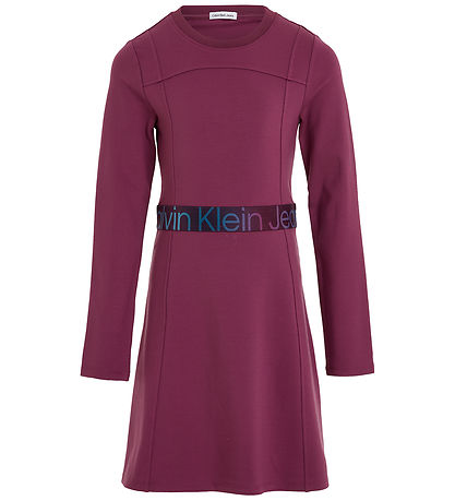 Calvin Klein Dress - Amaranth w. Black/Multi Colours