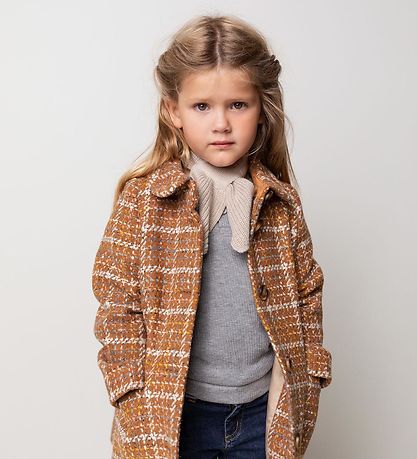 MarMar Jacket - Polyester/Wool - Olive - Caramel Check
