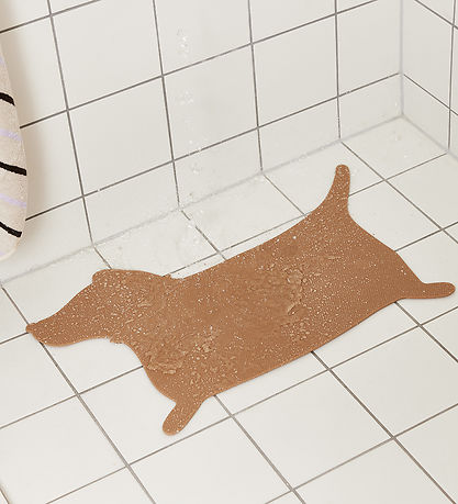 OYOY Shower Mat - Hunsi Dog - Camel