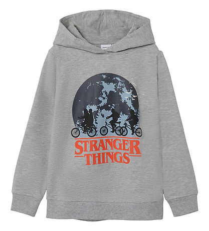 Name It Hoodie - NkmArt - Stranger Things - Grey Melange