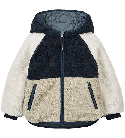 Liewood Thermal/Fleece Jacket - Jackson - Reversible - Whale Blu