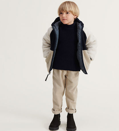 Liewood Thermal/Fleece Jacket - Jackson - Reversible - Whale Blu
