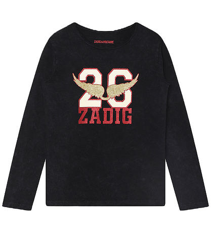 Zadig & Voltaire Bluse - Schwarz m. Glitzer