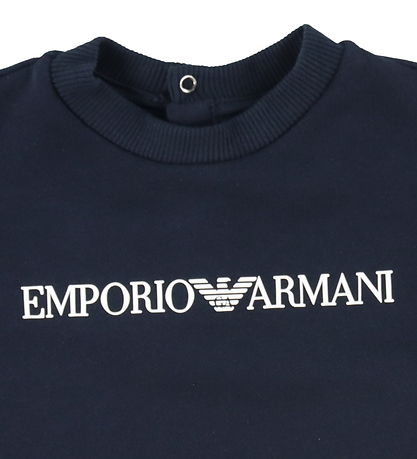 Emporio Armani Peysa - Dökkblátt M. Hvítur
