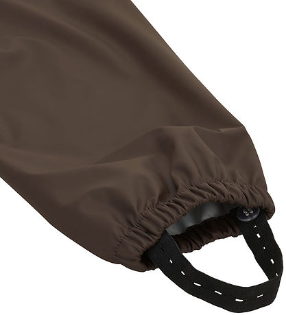 Mikk-Line Rainwear w. Suspenders - PU - Recycled - Slate Black