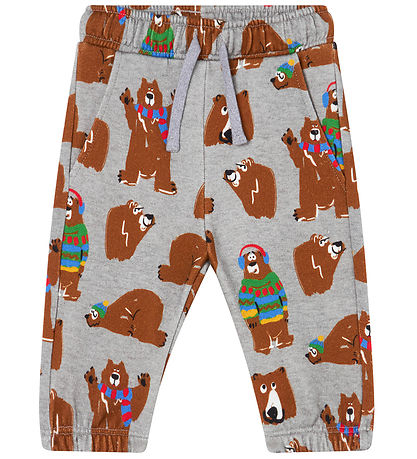 Stella McCartney Kids Sweatpants - Grey Melange w. Bears