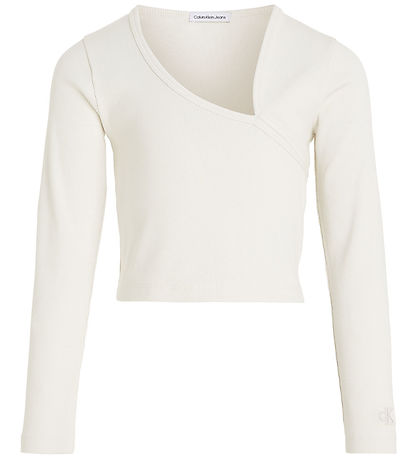 Calvin Klein Blússa - Skera - Rib - Ivory