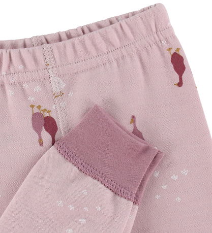 Joha Leggings - ull/Bómull - Light Bordeaux M. Gæsir