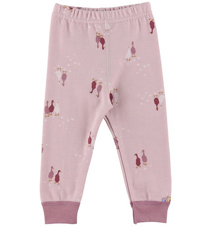 Joha Leggings - ull/Bómull - Light Bordeaux M. Gæsir