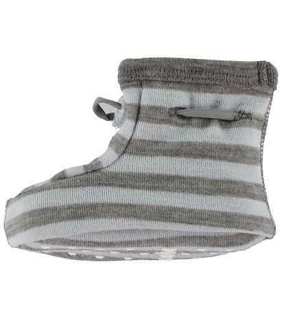 Joha Booties - Merino Wool - Mint/Brown Melange