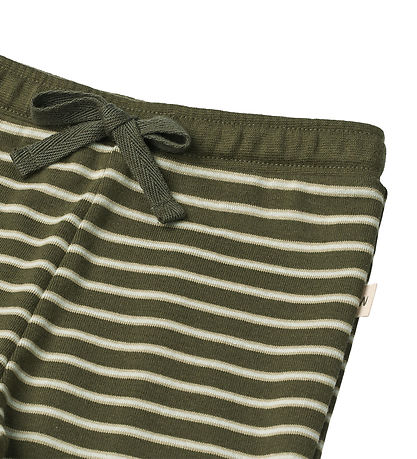 Wheat Pantalon - Leo - Dark Green Stripe