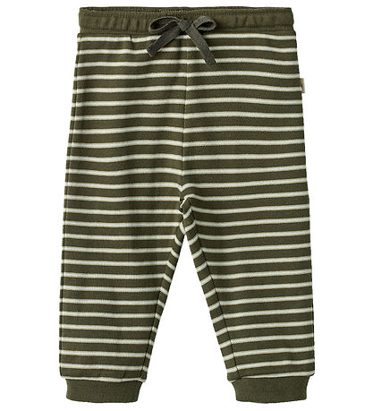 Wheat Trousers - Leo - Dark Green Stripe
